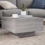 Casa si Gradina - Mobilier - Mese si birouri - Masute de cafea - Masuta de cafea cu lumini LED, gri sonoma, 55x55x31 cm - Infinity.ro