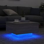 Casa si Gradina - Mobilier - Mese si birouri - Masute de cafea - Masuta de cafea cu lumini LED, gri sonoma, 55x55x31 cm - Infinity.ro