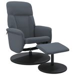 Casa si Gradina - Mobilier - Scaune si fotolii - Fotolii - Fotoliu de relaxare cu taburet, gri inchis, catifea - Infinity.ro