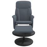 Casa si Gradina - Mobilier - Scaune si fotolii - Fotolii - Fotoliu de relaxare cu taburet, gri inchis, catifea - Infinity.ro