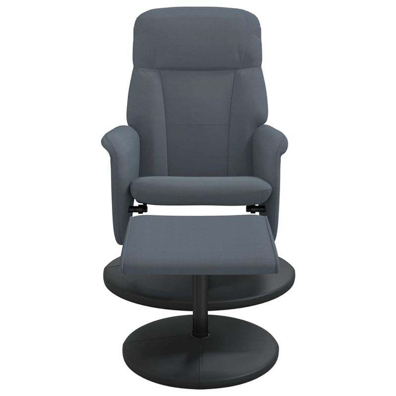 Casa si Gradina - Mobilier - Scaune si fotolii - Fotolii - Fotoliu de relaxare cu taburet, gri inchis, catifea - Infinity.ro