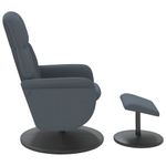Casa si Gradina - Mobilier - Scaune si fotolii - Fotolii - Fotoliu de relaxare cu taburet, gri inchis, catifea - Infinity.ro
