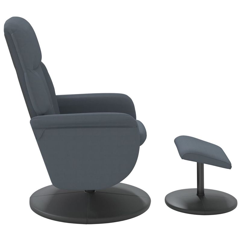 Casa si Gradina - Mobilier - Scaune si fotolii - Fotolii - Fotoliu de relaxare cu taburet, gri inchis, catifea - Infinity.ro