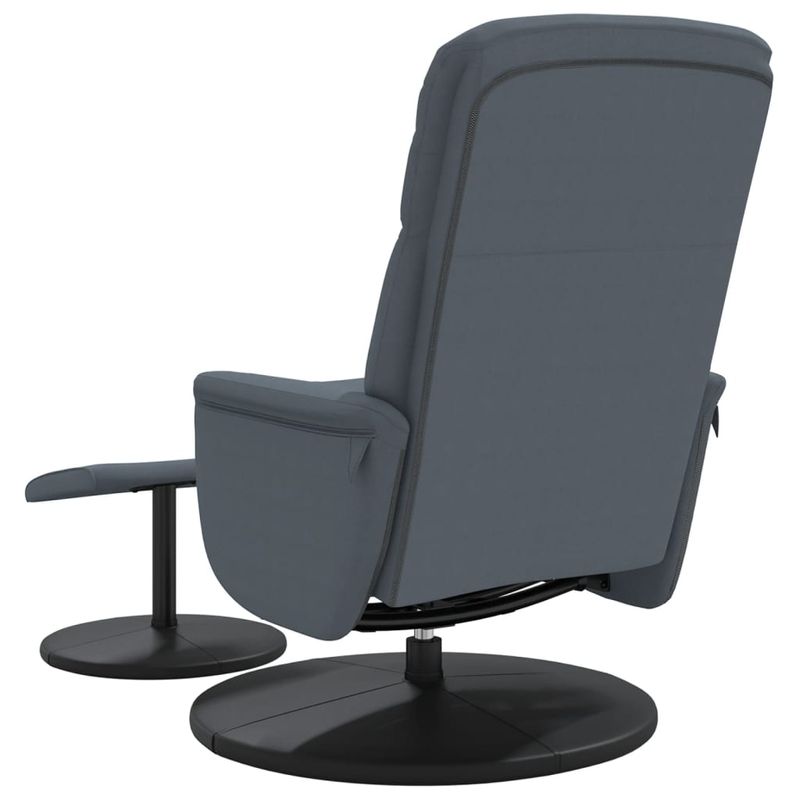 Casa si Gradina - Mobilier - Scaune si fotolii - Fotolii - Fotoliu de relaxare cu taburet, gri inchis, catifea - Infinity.ro