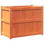 Casa si Gradina - Gradinarit si plante - Plante si ghivece - Ghivece si suporturi - Jardiniera de gradina, maro ceruit, 90x50x70 cm, lemn masiv pin - Infinity.ro