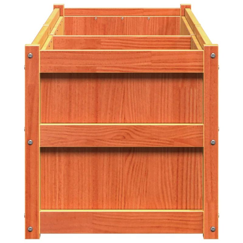 Casa si Gradina - Gradinarit si plante - Plante si ghivece - Ghivece si suporturi - Jardiniera de gradina, maro ceruit, 90x50x70 cm, lemn masiv pin - Infinity.ro