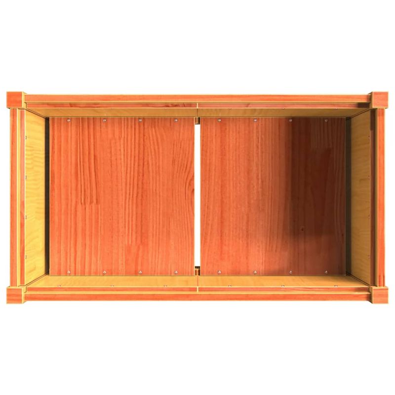 Casa si Gradina - Gradinarit si plante - Plante si ghivece - Ghivece si suporturi - Jardiniera de gradina, maro ceruit, 90x50x70 cm, lemn masiv pin - Infinity.ro