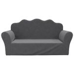 Casa si Gradina - Mobilier - Mobilier copii - Mobilier camera copiilor - Canapea pentru copii cu 2 locuri, antracit, plus moale - Infinity.ro