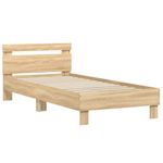 Casa si Gradina - Mobilier - Paturi si accesorii - Paturi - Cadru de pat cu tablie stejar sonoma 90x190 cm lemn prelucrat - Infinity.ro