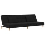 Casa si Gradina - Mobilier - Canapele si coltare - Canapele - Canapea extensibila cu 2 locuri, 2 perne, negru, textil - Infinity.ro