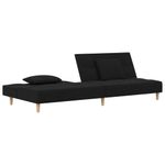 Casa si Gradina - Mobilier - Canapele si coltare - Canapele - Canapea extensibila cu 2 locuri, 2 perne, negru, textil - Infinity.ro