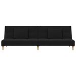 Casa si Gradina - Mobilier - Canapele si coltare - Canapele - Canapea extensibila cu 2 locuri, 2 perne, negru, textil - Infinity.ro