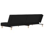 Casa si Gradina - Mobilier - Canapele si coltare - Canapele - Canapea extensibila cu 2 locuri, 2 perne, negru, textil - Infinity.ro
