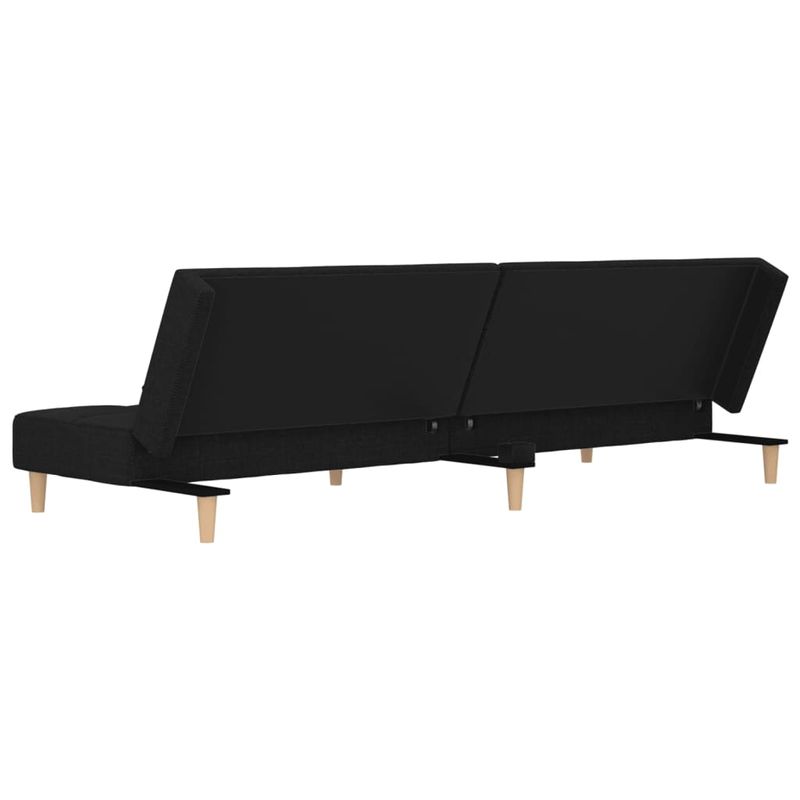 Casa si Gradina - Mobilier - Canapele si coltare - Canapele - Canapea extensibila cu 2 locuri, 2 perne, negru, textil - Infinity.ro