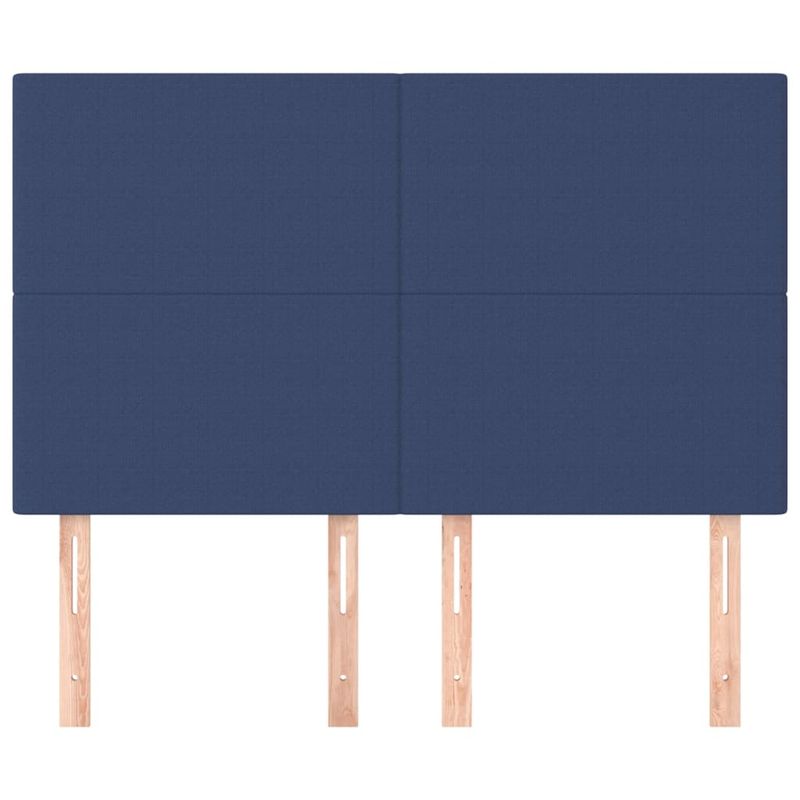 Casa si Gradina - Mobilier - Paturi si accesorii - Accesorii paturi - Tablii de pat, 4 buc, albastru, 72x5x78/88 cm, textil - Infinity.ro