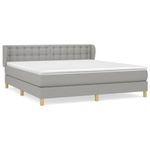 Casa si Gradina - Mobilier - Paturi si accesorii - Paturi - Pat continental, gri deschis, 180x200 cm, material textil - Infinity.ro
