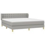 Casa si Gradina - Mobilier - Paturi si accesorii - Paturi - Pat continental, gri deschis, 180x200 cm, material textil - Infinity.ro