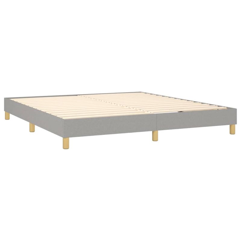 Casa si Gradina - Mobilier - Paturi si accesorii - Paturi - Pat continental, gri deschis, 180x200 cm, material textil - Infinity.ro
