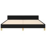 Casa si Gradina - Mobilier - Paturi si accesorii - Paturi - Cadru de pat cu tablie, negru, 160x200 cm, textil - Infinity.ro