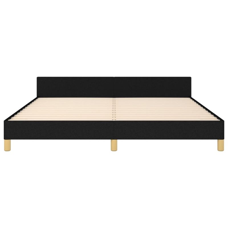 Casa si Gradina - Mobilier - Paturi si accesorii - Paturi - Cadru de pat cu tablie, negru, 160x200 cm, textil - Infinity.ro