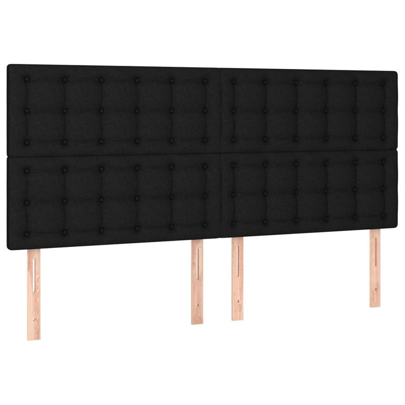 Casa si Gradina - Mobilier - Paturi si accesorii - Paturi - Cadru de pat cu tablie, negru, 160x200 cm, textil - Infinity.ro
