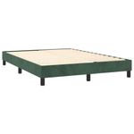 Casa si Gradina - Mobilier - Paturi si accesorii - Paturi - Pat box spring cu saltea, verde inchis, 140x190 cm, catifea - Infinity.ro