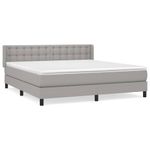 Casa si Gradina - Mobilier - Paturi si accesorii - Paturi - Pat continental, gri deschis, 180x200 cm, material textil - Infinity.ro
