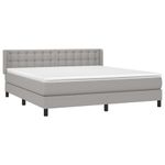 Casa si Gradina - Mobilier - Paturi si accesorii - Paturi - Pat continental, gri deschis, 180x200 cm, material textil - Infinity.ro
