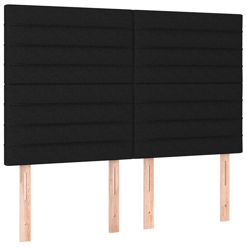 Casa si Gradina - Mobilier - Paturi si accesorii - Paturi - Pat box spring cu saltea, negru, 140x200 cm, textil - Infinity.ro