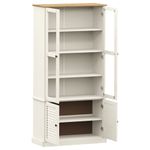 Casa si Gradina - Mobilier - Biblioteci si rafturi - Biblioteci - Vitrina de sticla VIGO, alb, 85x35x170 cm, lemn masiv de pin - Infinity.ro
