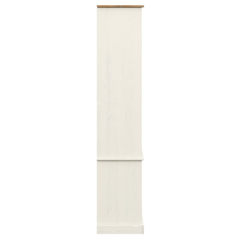 Casa si Gradina - Mobilier - Biblioteci si rafturi - Biblioteci - Vitrina de sticla VIGO, alb, 85x35x170 cm, lemn masiv de pin - Infinity.ro