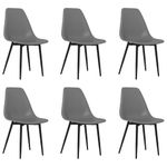 Casa si Gradina - Mobilier - Scaune si fotolii - Scaune - Scaune de bucatarie, 6 buc., gri, PP - Infinity.ro