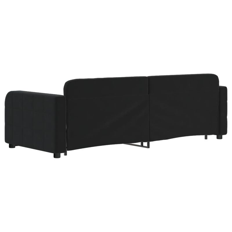 Casa si Gradina - Mobilier - Paturi si accesorii - Paturi - Pat de zi cu extensie si sertare, negru, 80x200 cm, catifea - Infinity.ro