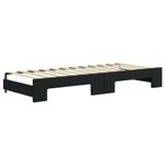 Casa si Gradina - Mobilier - Paturi si accesorii - Paturi - Pat de zi cu extensie si sertare, negru, 80x200 cm, catifea - Infinity.ro
