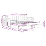 Casa si Gradina - Mobilier - Paturi si accesorii - Paturi - Pat de zi cu extensie si sertare, negru, 80x200 cm, catifea - Infinity.ro