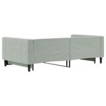 Casa si Gradina - Mobilier - Paturi si accesorii - Paturi - Pat de zi cu extensie, gri deschis, 100x200 cm, catifea - Infinity.ro