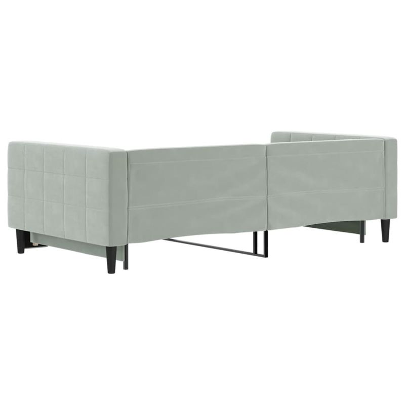 Casa si Gradina - Mobilier - Paturi si accesorii - Paturi - Pat de zi cu extensie, gri deschis, 100x200 cm, catifea - Infinity.ro