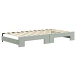 Casa si Gradina - Mobilier - Paturi si accesorii - Paturi - Pat de zi cu extensie si saltele gri deschis 100x200 cm catifea - Infinity.ro