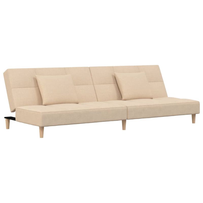 Casa si Gradina - Mobilier - Canapele si coltare - Canapele - Canapea extensibila cu 2 locuri, 2 perne, crem, textil - Infinity.ro
