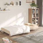 Casa si Gradina - Mobilier - Canapele si coltare - Canapele - Canapea extensibila cu 2 locuri, 2 perne, crem, textil - Infinity.ro
