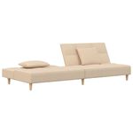 Casa si Gradina - Mobilier - Canapele si coltare - Canapele - Canapea extensibila cu 2 locuri, 2 perne, crem, textil - Infinity.ro