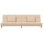 Casa si Gradina - Mobilier - Canapele si coltare - Canapele - Canapea extensibila cu 2 locuri, 2 perne, crem, textil - Infinity.ro