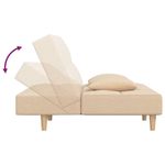 Casa si Gradina - Mobilier - Canapele si coltare - Canapele - Canapea extensibila cu 2 locuri, 2 perne, crem, textil - Infinity.ro