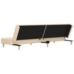 Casa si Gradina - Mobilier - Canapele si coltare - Canapele - Canapea extensibila cu 2 locuri, 2 perne, crem, textil - Infinity.ro