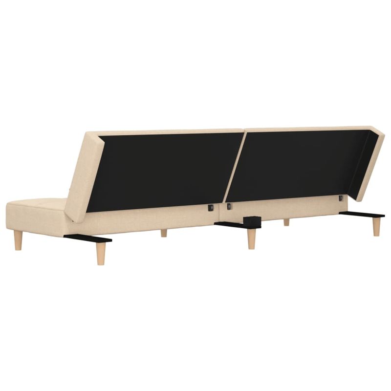 Casa si Gradina - Mobilier - Canapele si coltare - Canapele - Canapea extensibila cu 2 locuri, 2 perne, crem, textil - Infinity.ro