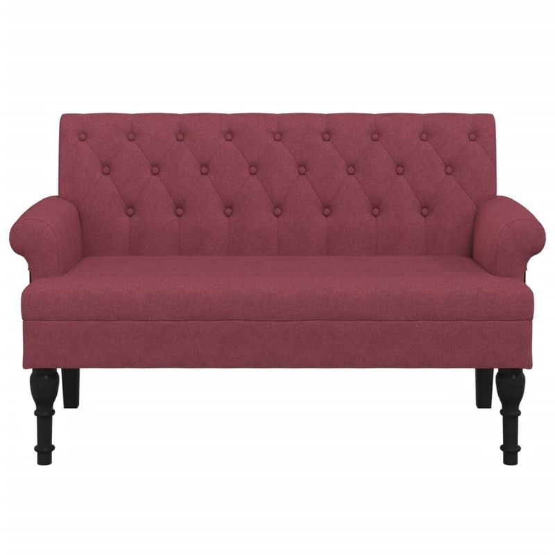 Casa si Gradina - Mobilier - Canapele si coltare - Banchete - Banca cu spatar, rosu vin, 120x62x75,5 cm, textil - Infinity.ro