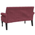 Casa si Gradina - Mobilier - Canapele si coltare - Banchete - Banca cu spatar, rosu vin, 120x62x75,5 cm, textil - Infinity.ro
