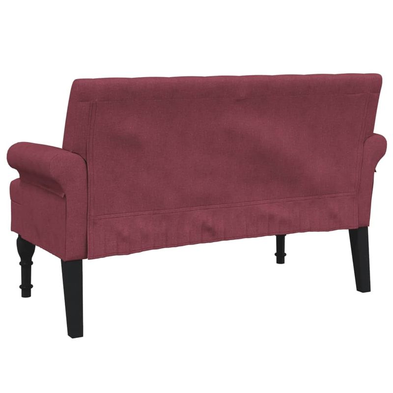 Casa si Gradina - Mobilier - Canapele si coltare - Banchete - Banca cu spatar, rosu vin, 120x62x75,5 cm, textil - Infinity.ro