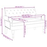 Casa si Gradina - Mobilier - Canapele si coltare - Banchete - Banca cu spatar, rosu vin, 120x62x75,5 cm, textil - Infinity.ro
