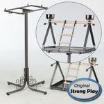 Petshop - Accesorii petshop - Alte accesorii petshop - Strong Loc de joaca papagal Livia de Luxe, gri, 57 x 52 x 134 cm - Infinity.ro